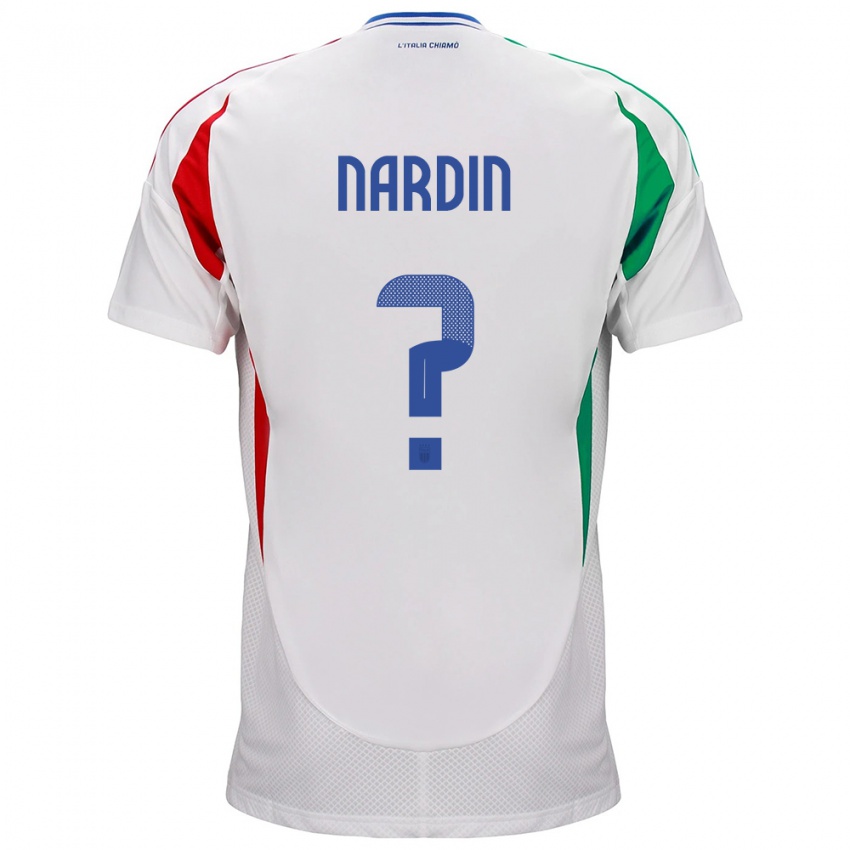 Kinder Italien Federico Nardin #0 Weiß Auswärtstrikot Trikot 24-26 T-Shirt