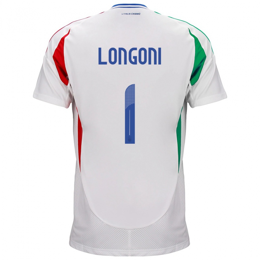 Kinder Italien Alessandro Longoni #1 Weiß Auswärtstrikot Trikot 24-26 T-Shirt