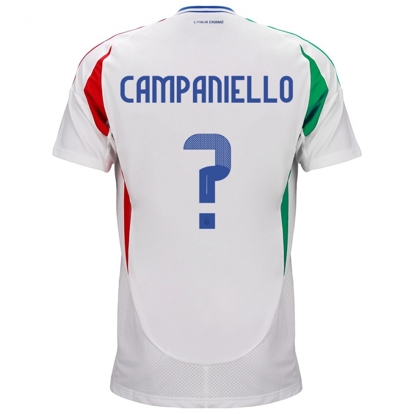 Kinder Italien Thomas Campaniello #0 Weiß Auswärtstrikot Trikot 24-26 T-Shirt