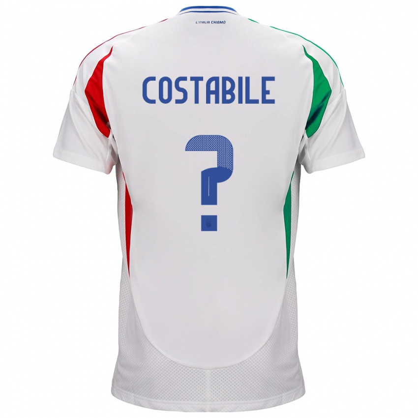 Kinder Italien Cristian Costabile #0 Weiß Auswärtstrikot Trikot 24-26 T-Shirt