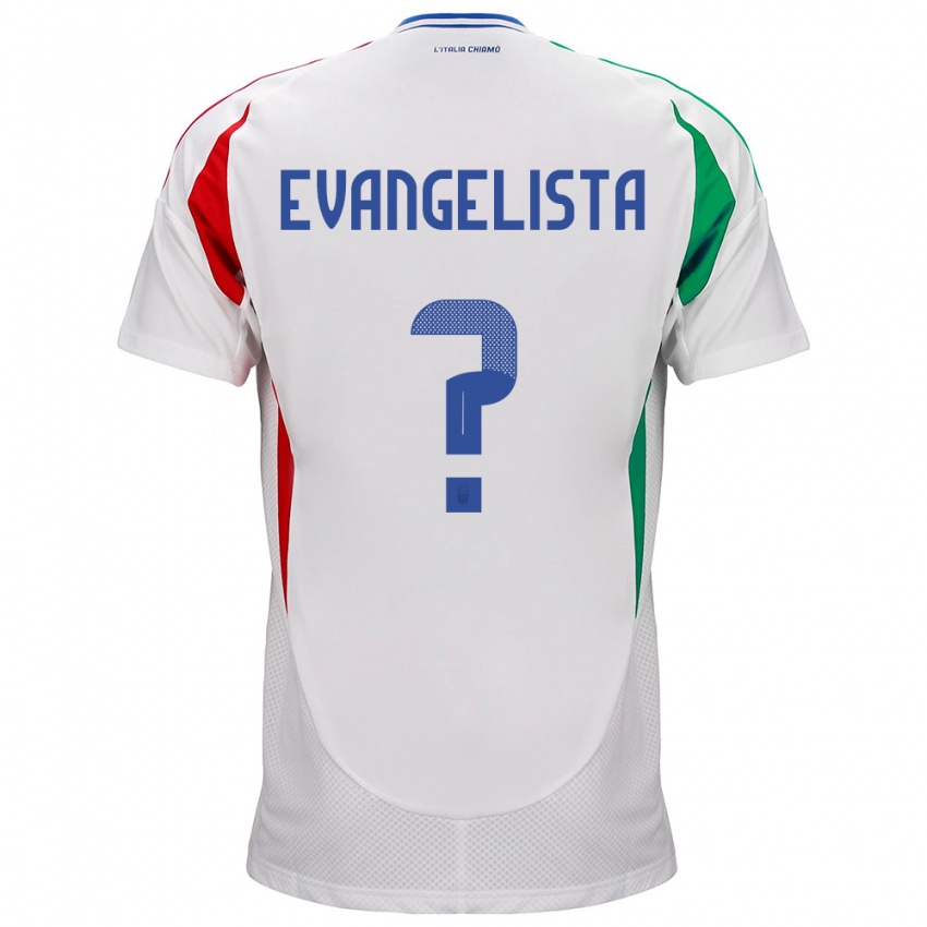 Kinder Italien Edoardo Evangelista #0 Weiß Auswärtstrikot Trikot 24-26 T-Shirt