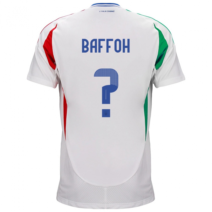 Kinder Italien Jeffrey Baffoh #0 Weiß Auswärtstrikot Trikot 24-26 T-Shirt