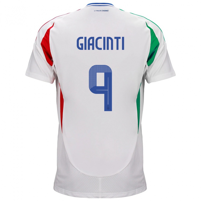 Kinder Italien Valentina Giacinti #9 Weiß Auswärtstrikot Trikot 24-26 T-Shirt