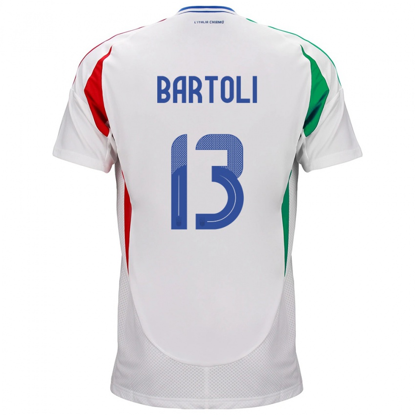 Kinder Italien Elisa Bartoli #13 Weiß Auswärtstrikot Trikot 24-26 T-Shirt