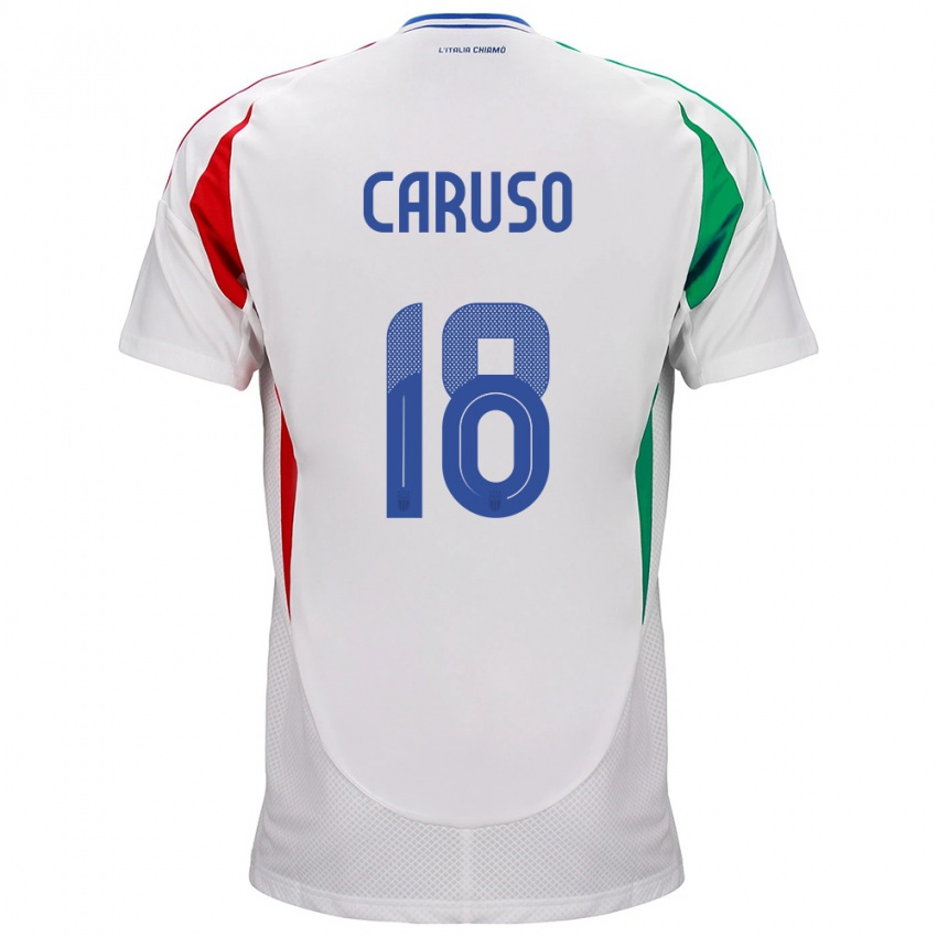 Kinder Italien Arianna Caruso #18 Weiß Auswärtstrikot Trikot 24-26 T-Shirt