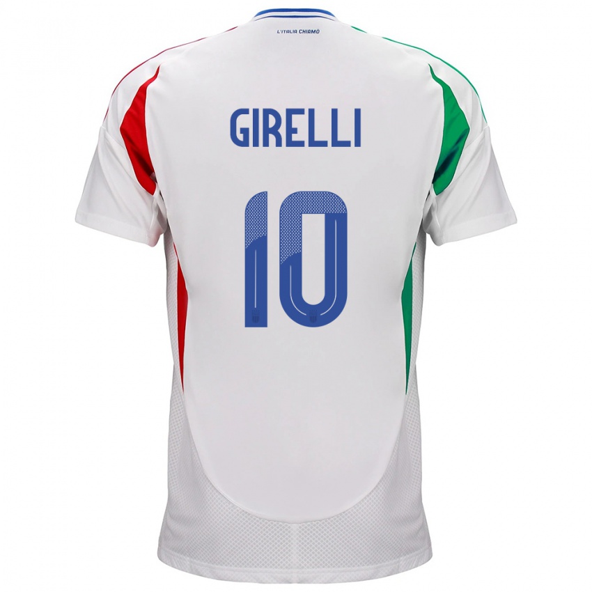 Kinder Italien Cristiana Girelli #10 Weiß Auswärtstrikot Trikot 24-26 T-Shirt