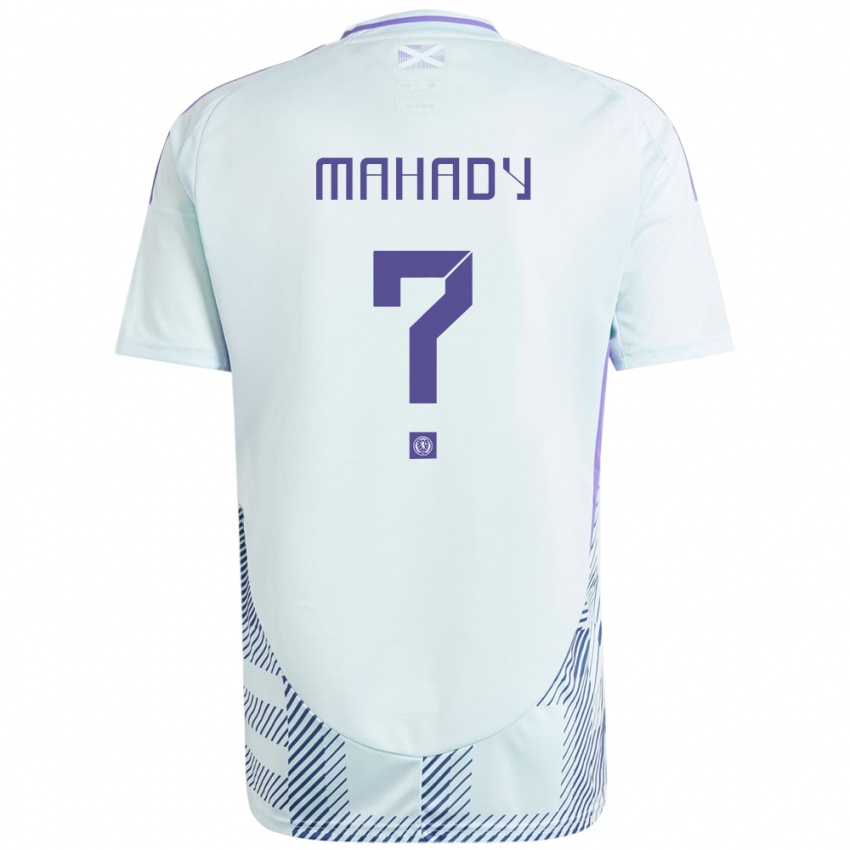 Kinder Schottland Rory Mahady #0 Helles Mintblau Auswärtstrikot Trikot 24-26 T-Shirt