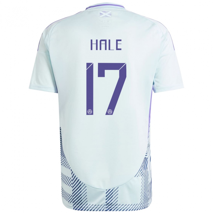 Kinder Schottland Finlay Hale #17 Helles Mintblau Auswärtstrikot Trikot 24-26 T-Shirt