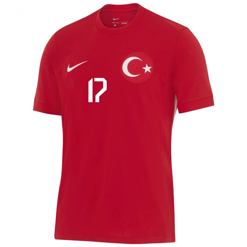 Kinder Türkei İrfan Can Kahveci #17 Rot Auswärtstrikot Trikot 24-26 T-Shirt