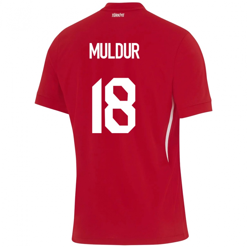 Kinder Türkei Mert Müldür #18 Rot Auswärtstrikot Trikot 24-26 T-Shirt