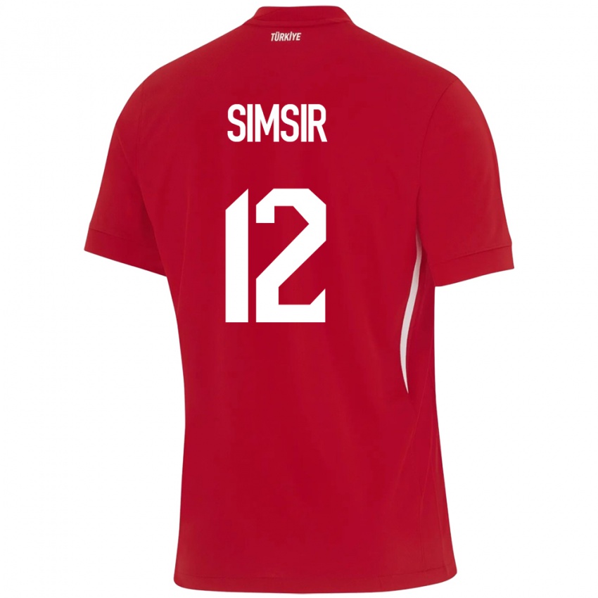 Kinder Türkei Arif Şimşir #12 Rot Auswärtstrikot Trikot 24-26 T-Shirt