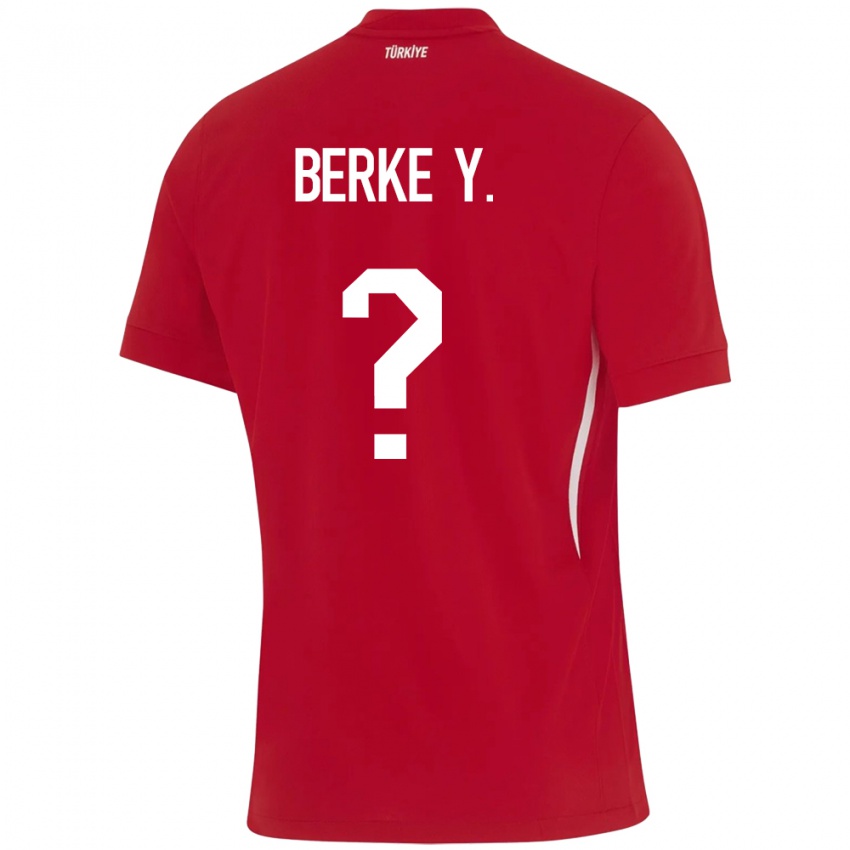 Kinder Türkei Berke Yıldırım #0 Rot Auswärtstrikot Trikot 24-26 T-Shirt