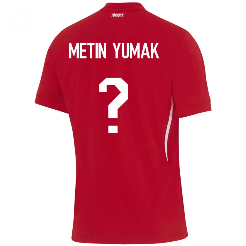 Kinder Türkei Yiğit Metin Yumak #0 Rot Auswärtstrikot Trikot 24-26 T-Shirt