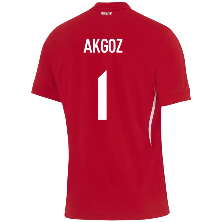 Kinder Türkei Selda Akgöz #1 Rot Auswärtstrikot Trikot 24-26 T-Shirt