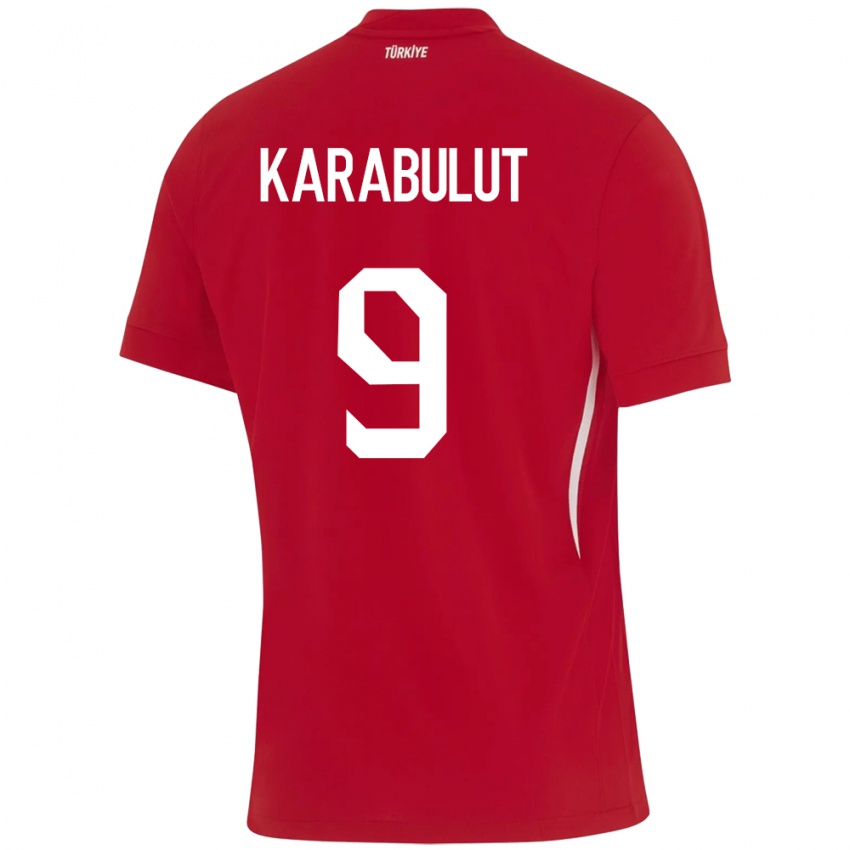 Kinder Türkei Arzu Karabulut #9 Rot Auswärtstrikot Trikot 24-26 T-Shirt