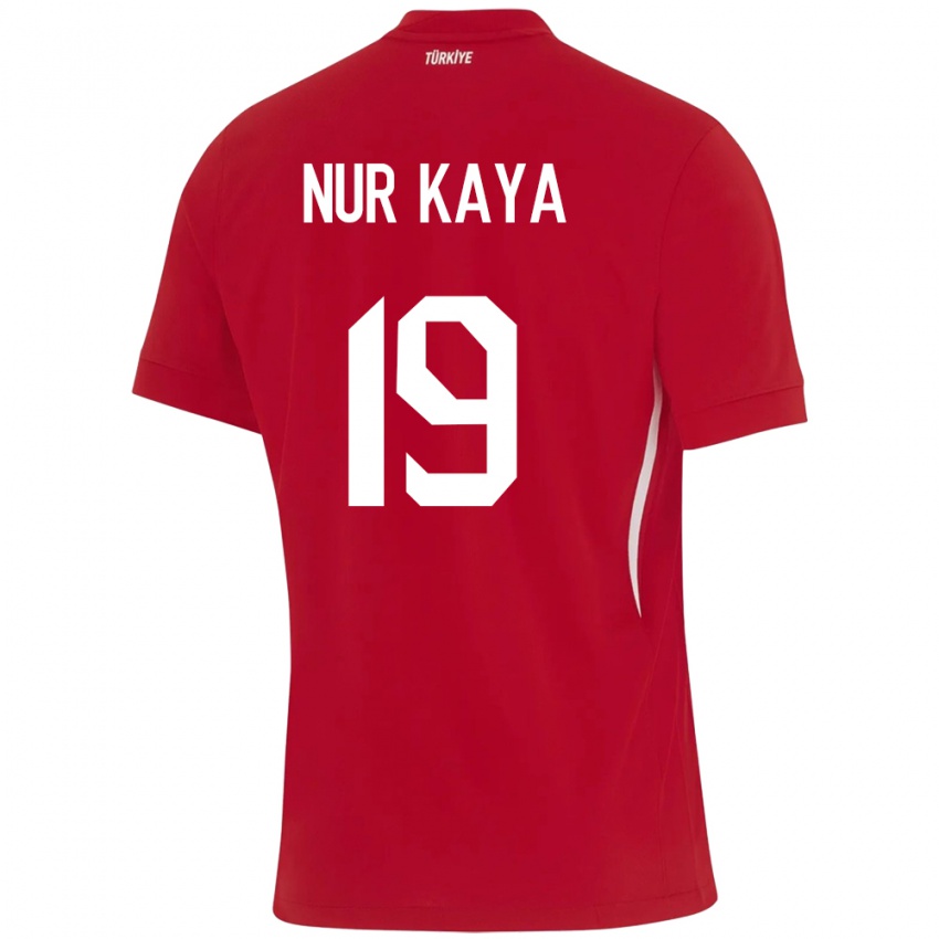 Kinder Türkei Cansu Nur Kaya #19 Rot Auswärtstrikot Trikot 24-26 T-Shirt