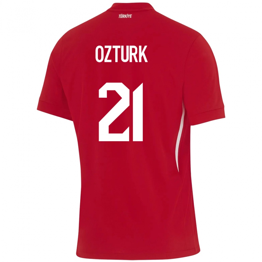 Kinder Türkei Melike Öztürk #21 Rot Auswärtstrikot Trikot 24-26 T-Shirt