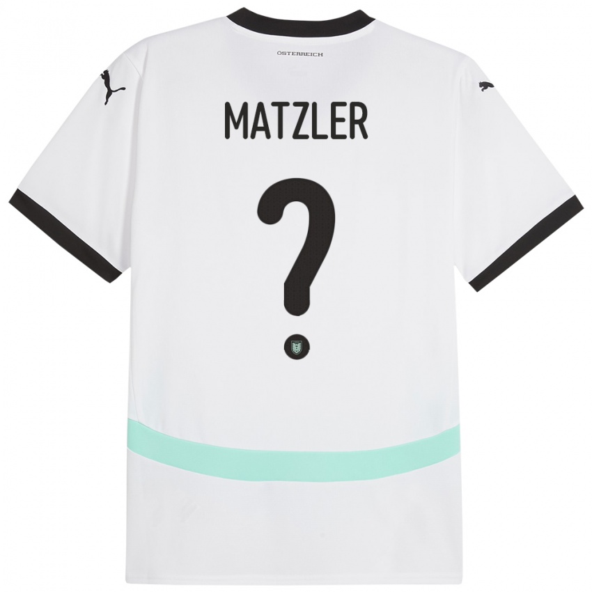 Kinder Österreich Leo Mätzler #0 Weiß Auswärtstrikot Trikot 24-26 T-Shirt