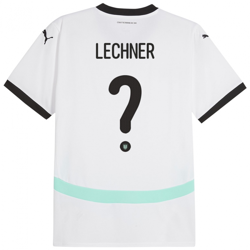 Kinder Österreich Dominik Lechner #0 Weiß Auswärtstrikot Trikot 24-26 T-Shirt