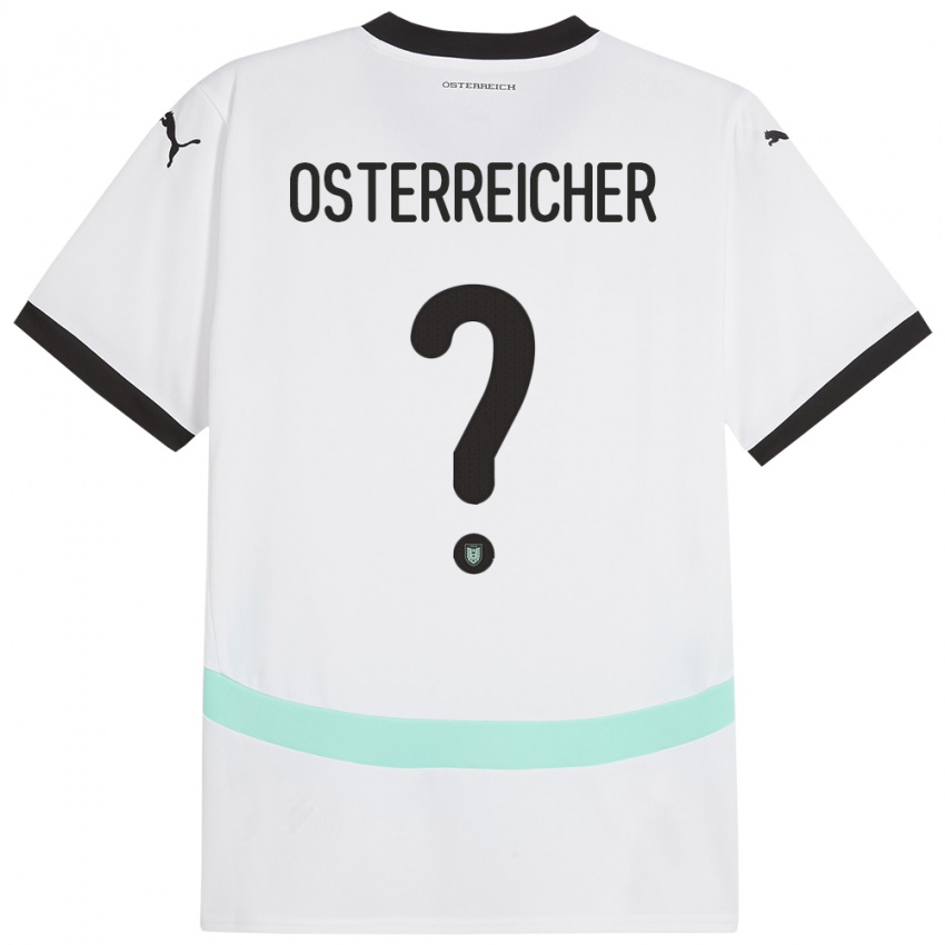 Kinder Österreich Marijan Österreicher #0 Weiß Auswärtstrikot Trikot 24-26 T-Shirt