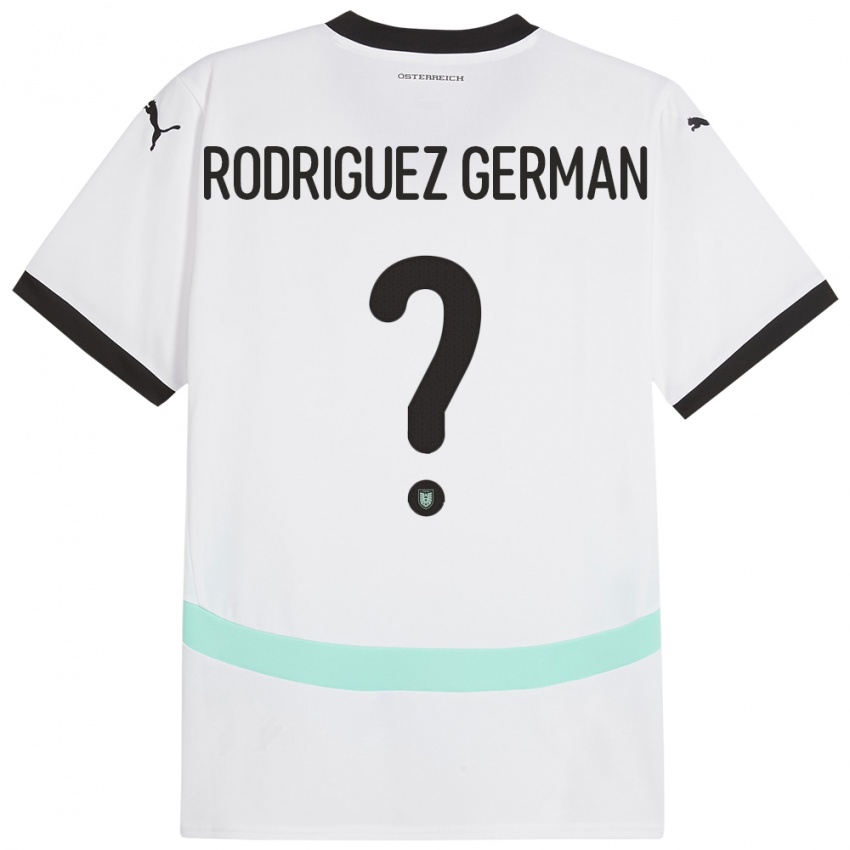 Kinder Österreich Ryan Rodriguez German #0 Weiß Auswärtstrikot Trikot 24-26 T-Shirt