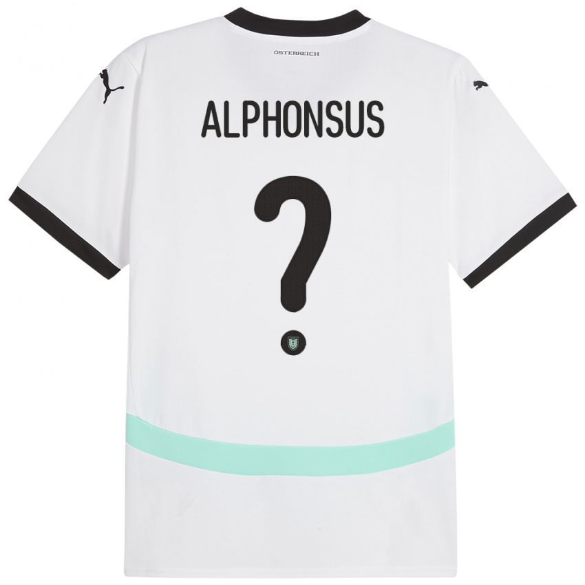 Kinder Österreich Marcel Alphonsus #0 Weiß Auswärtstrikot Trikot 24-26 T-Shirt