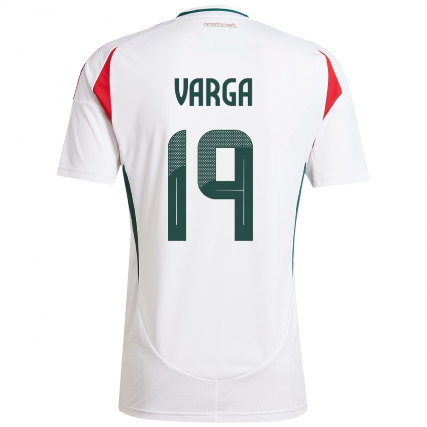 Kinder Ungarn Barnabás Varga #19 Weiß Auswärtstrikot Trikot 24-26 T-Shirt