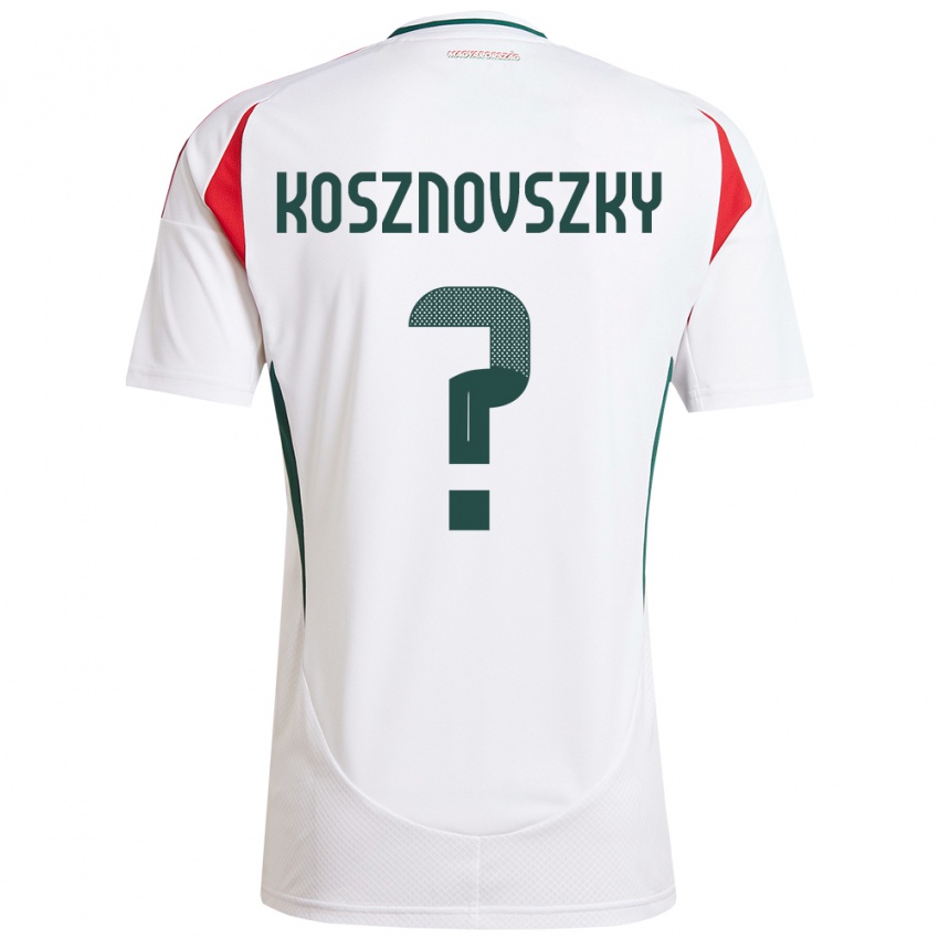 Kinder Ungarn Márk Kosznovszky #0 Weiß Auswärtstrikot Trikot 24-26 T-Shirt