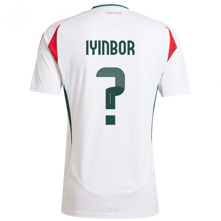 Kinder Ungarn Patrick Iyinbor #0 Weiß Auswärtstrikot Trikot 24-26 T-Shirt