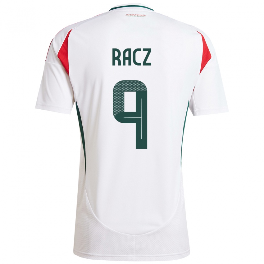 Kinder Ungarn Balázs Rácz #9 Weiß Auswärtstrikot Trikot 24-26 T-Shirt