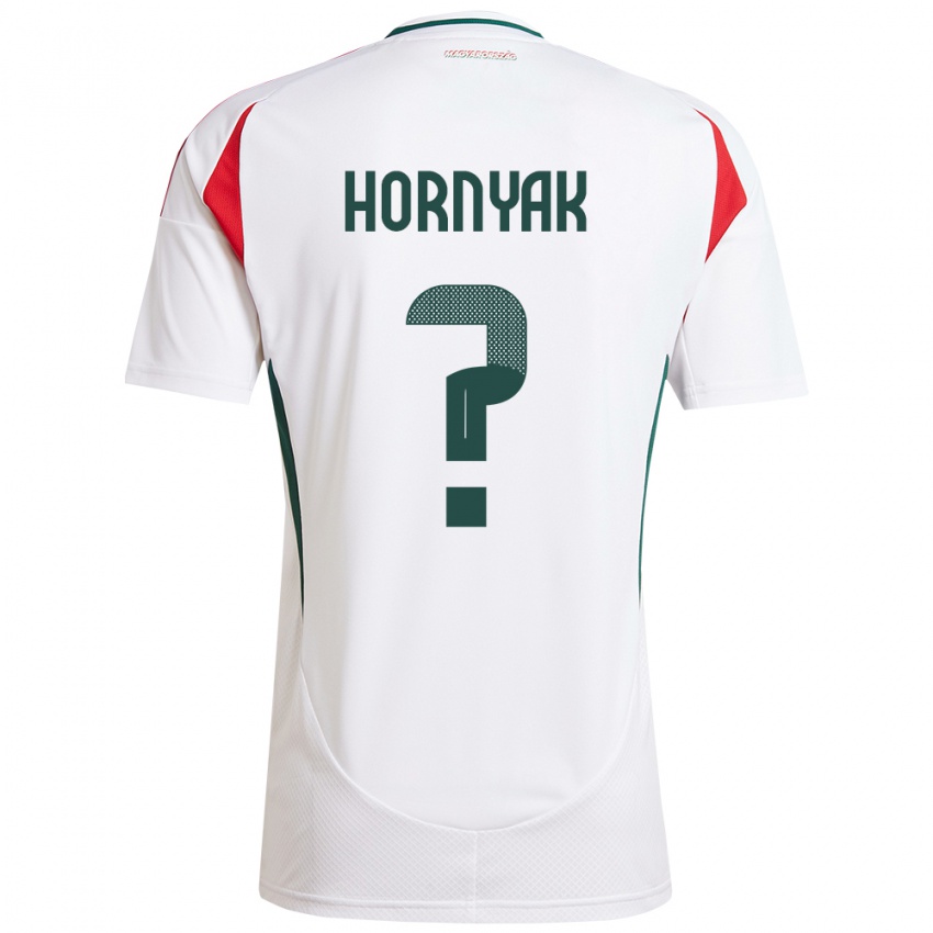 Kinder Ungarn Csaba Hornyák #0 Weiß Auswärtstrikot Trikot 24-26 T-Shirt