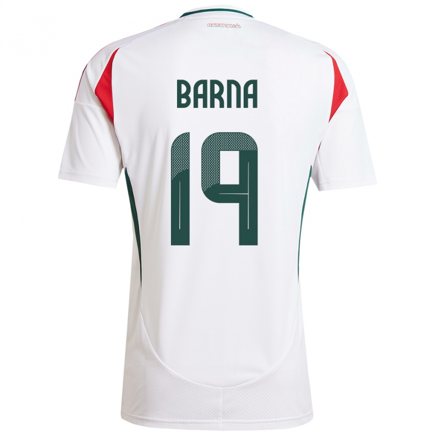 Kinder Ungarn Daniel Barna #19 Weiß Auswärtstrikot Trikot 24-26 T-Shirt