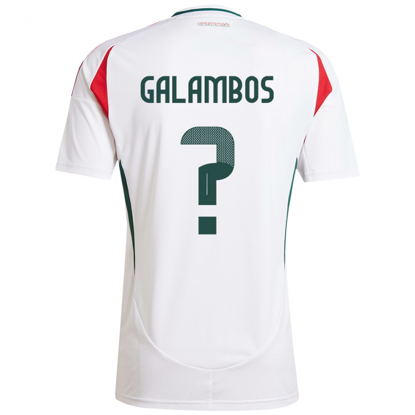 Kinder Ungarn János Galambos #0 Weiß Auswärtstrikot Trikot 24-26 T-Shirt