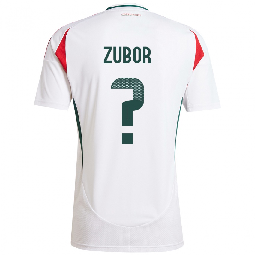 Kinder Ungarn Ádám Zubor #0 Weiß Auswärtstrikot Trikot 24-26 T-Shirt