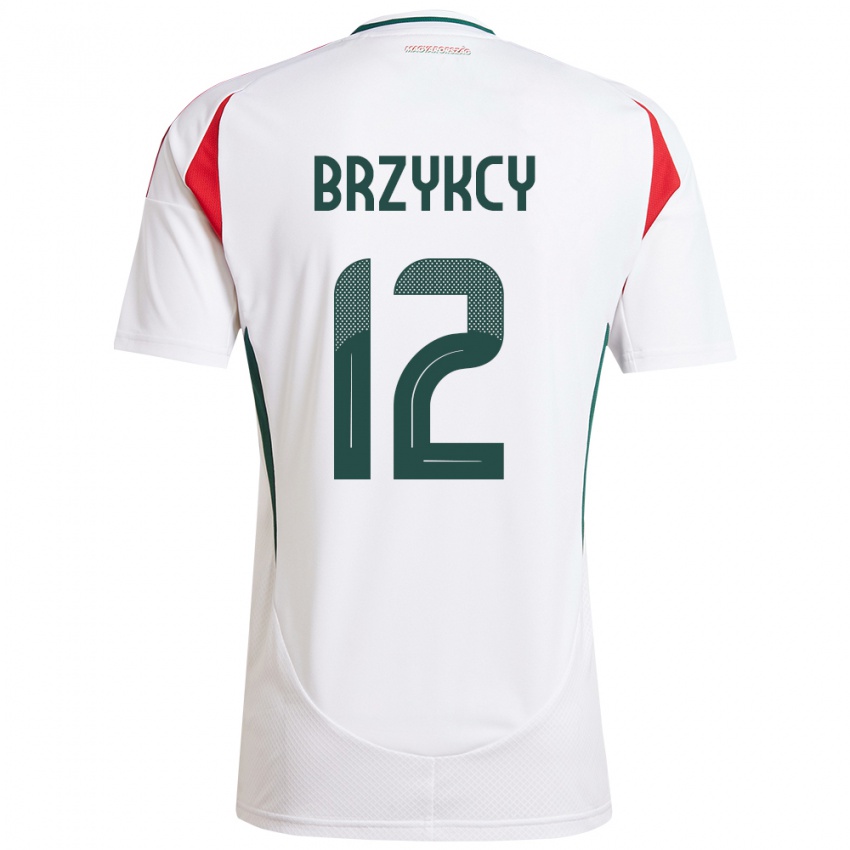 Kinder Ungarn Lauren Brzykcy #12 Weiß Auswärtstrikot Trikot 24-26 T-Shirt