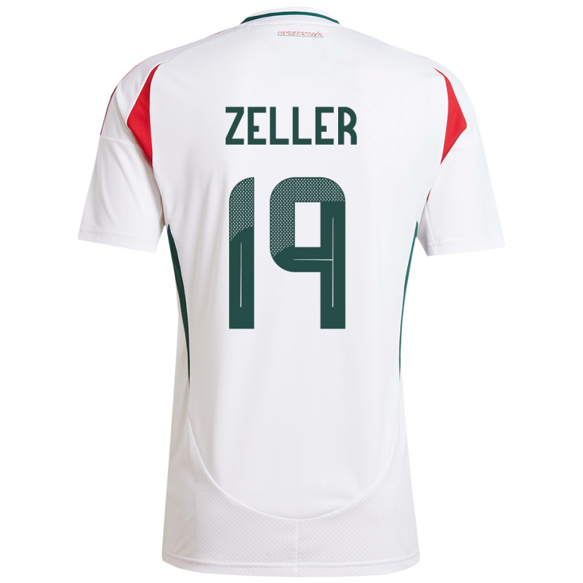 Kinder Ungarn Dóra Zeller #19 Weiß Auswärtstrikot Trikot 24-26 T-Shirt