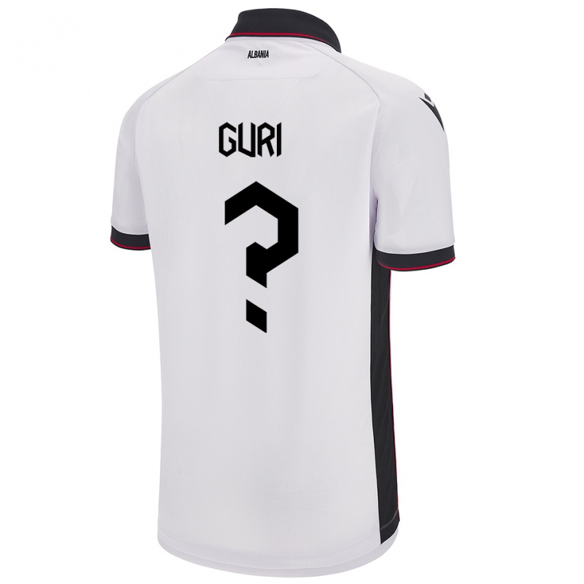 Kinder Albanien Gabriel Guri #0 Weiß Auswärtstrikot Trikot 24-26 T-Shirt