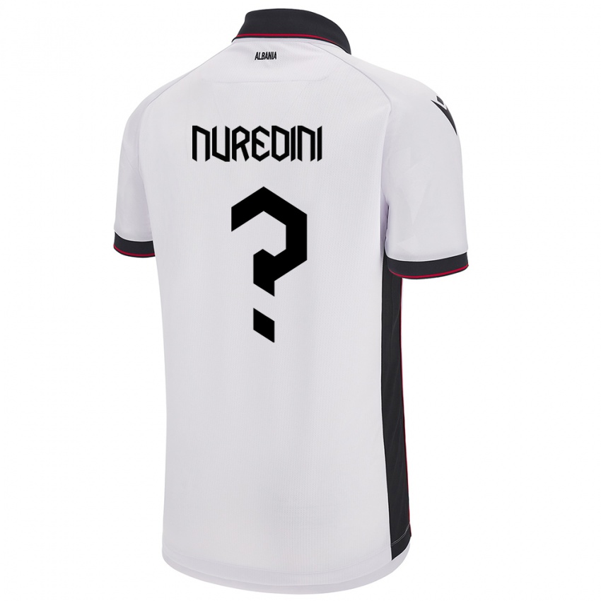 Kinder Albanien Ardit Nuredini #0 Weiß Auswärtstrikot Trikot 24-26 T-Shirt