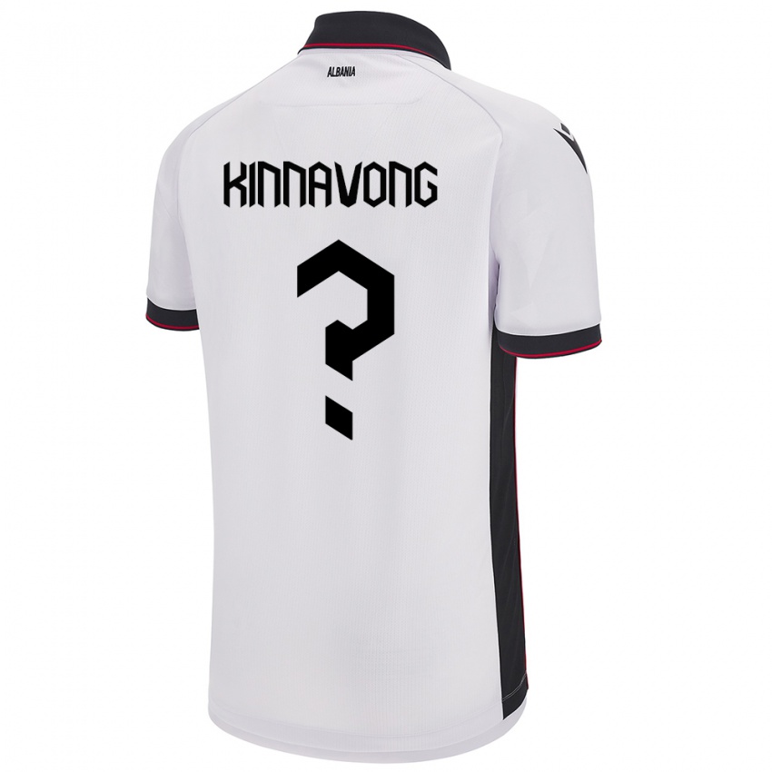 Kinder Albanien Jordan Kinnavong #0 Weiß Auswärtstrikot Trikot 24-26 T-Shirt