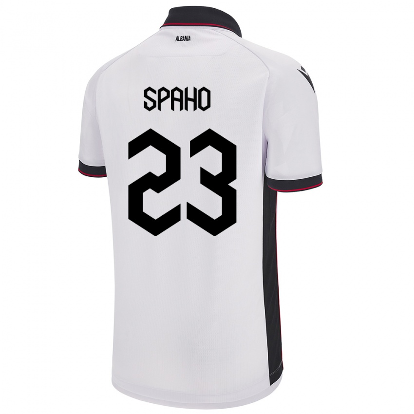 Kinder Albanien Klesjana Spaho #23 Weiß Auswärtstrikot Trikot 24-26 T-Shirt