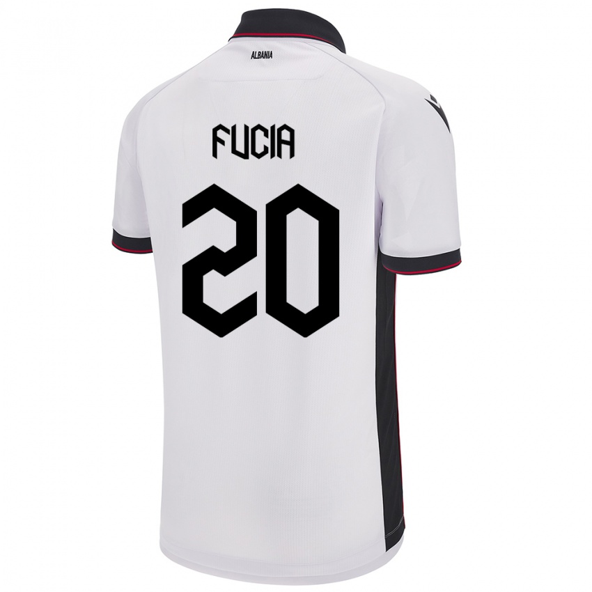 Kinder Albanien Bora Fucia #20 Weiß Auswärtstrikot Trikot 24-26 T-Shirt