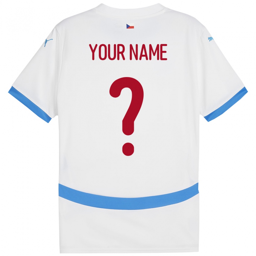 Kinder Tschechien Ihren Namen #0 Weiß Auswärtstrikot Trikot 24-26 T-Shirt