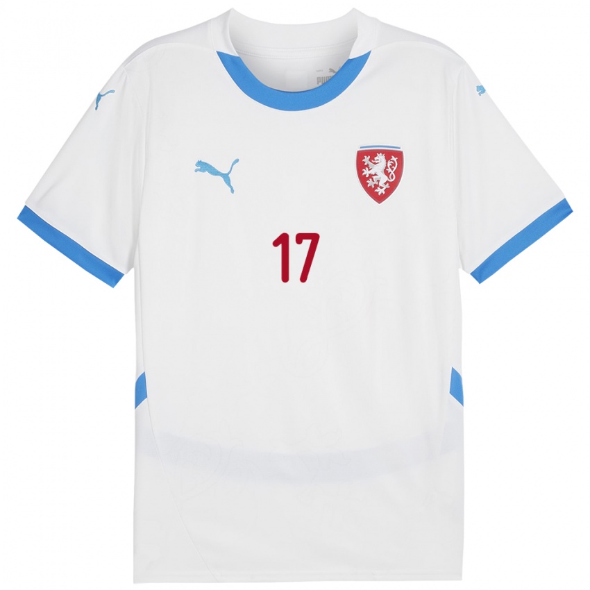 Kinder Tschechien Milos Pudil #17 Weiß Auswärtstrikot Trikot 24-26 T-Shirt