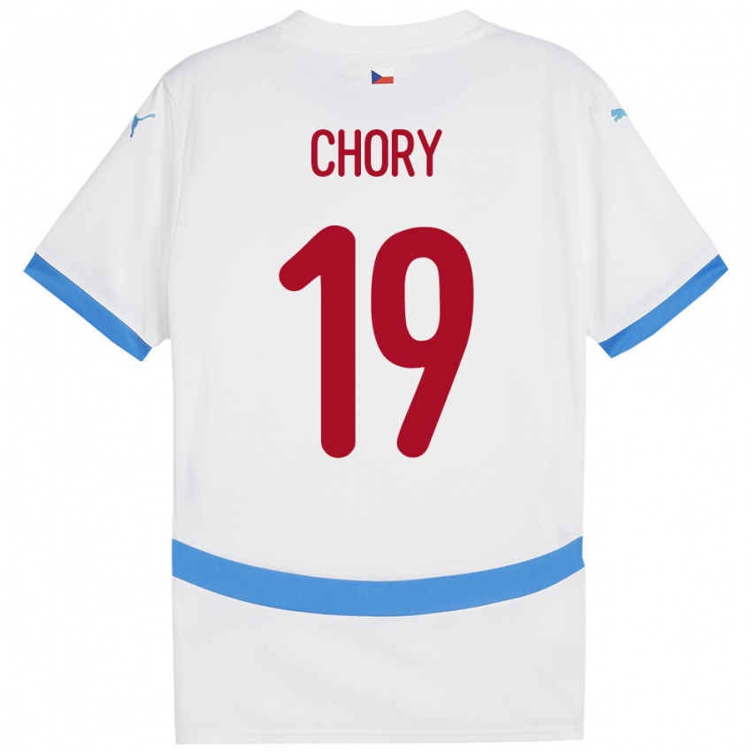 Kinder Tschechien Tomas Chory #19 Weiß Auswärtstrikot Trikot 24-26 T-Shirt