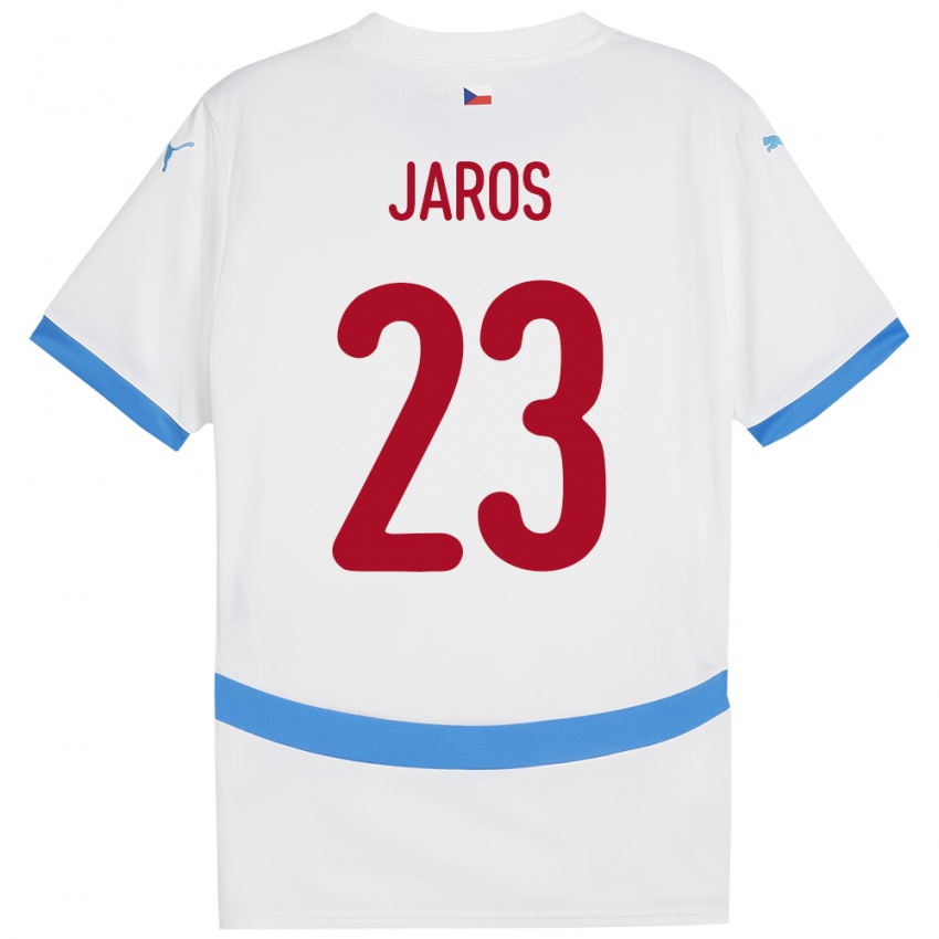 Kinder Tschechien Vitezslav Jaros #23 Weiß Auswärtstrikot Trikot 24-26 T-Shirt