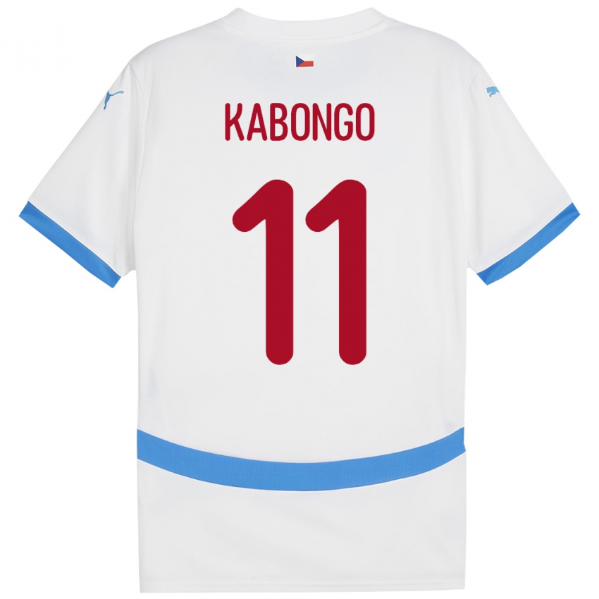 Kinder Tschechien Christophe Kabongo #11 Weiß Auswärtstrikot Trikot 24-26 T-Shirt