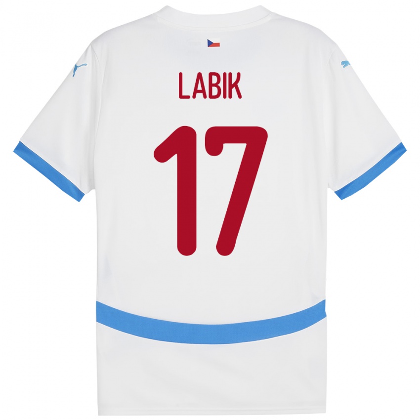 Kinder Tschechien Albert Labik #17 Weiß Auswärtstrikot Trikot 24-26 T-Shirt