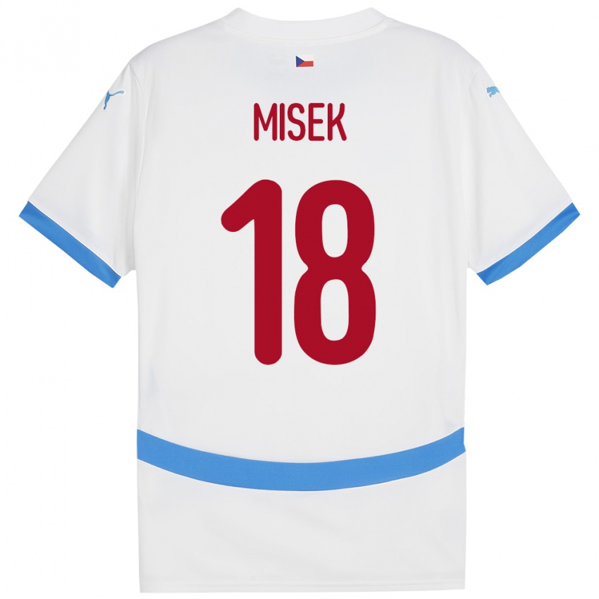 Kinder Tschechien Stepan Misek #18 Weiß Auswärtstrikot Trikot 24-26 T-Shirt