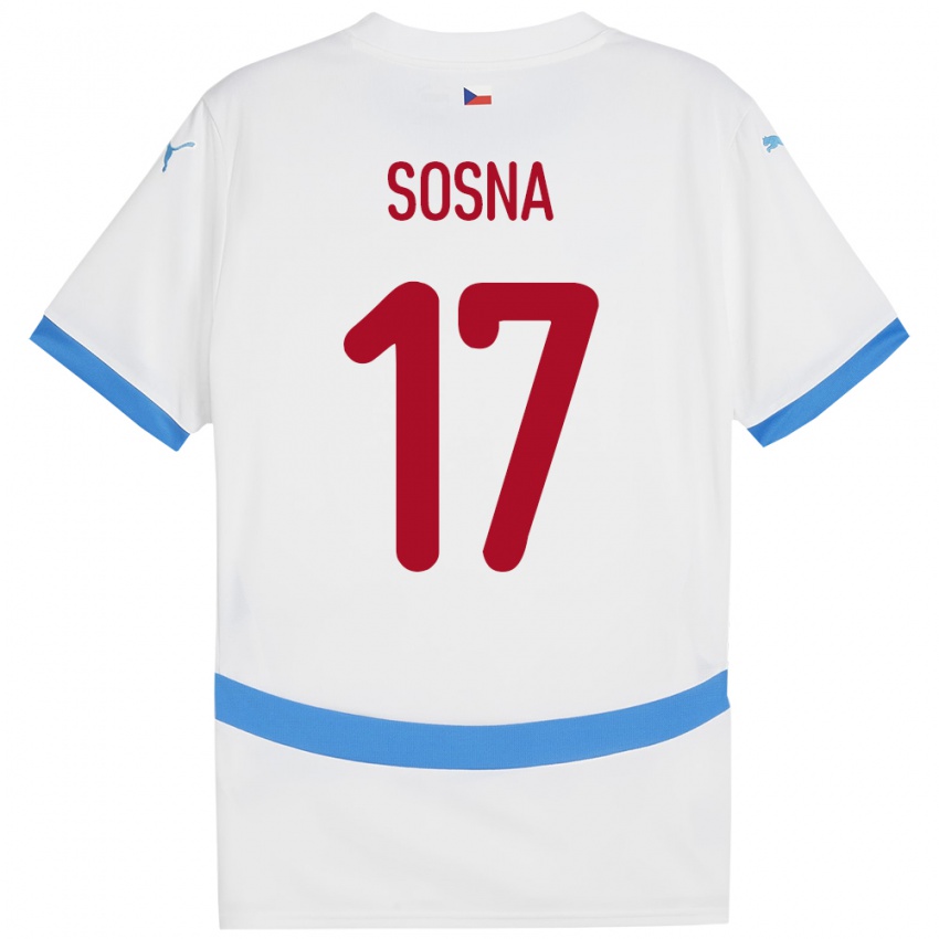 Kinder Tschechien Adam Sosna #17 Weiß Auswärtstrikot Trikot 24-26 T-Shirt