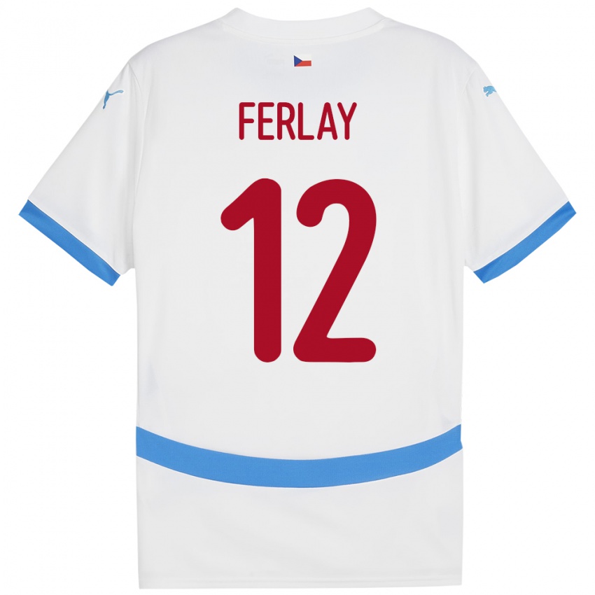 Kinder Tschechien Ruben Ferlay #12 Weiß Auswärtstrikot Trikot 24-26 T-Shirt